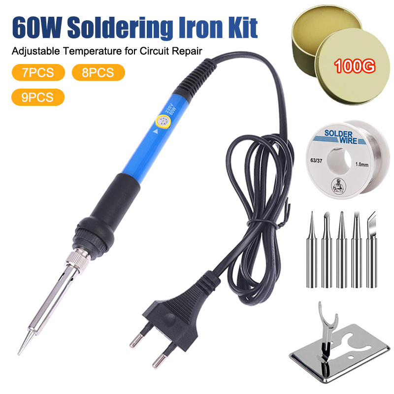 Diy Electronics Repair Kit - Instelbare temperatuur 220V 60W elektrische soldeerboutset