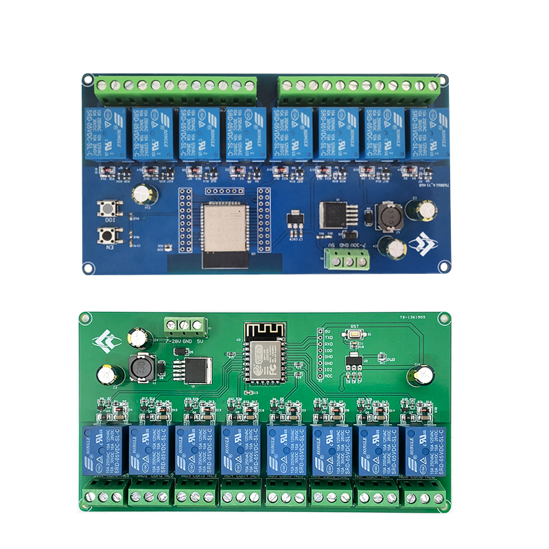 Relay Module 5V - Esp8266/Esp32 Wifi 8 Kanaals Relaismodule Esp-12F