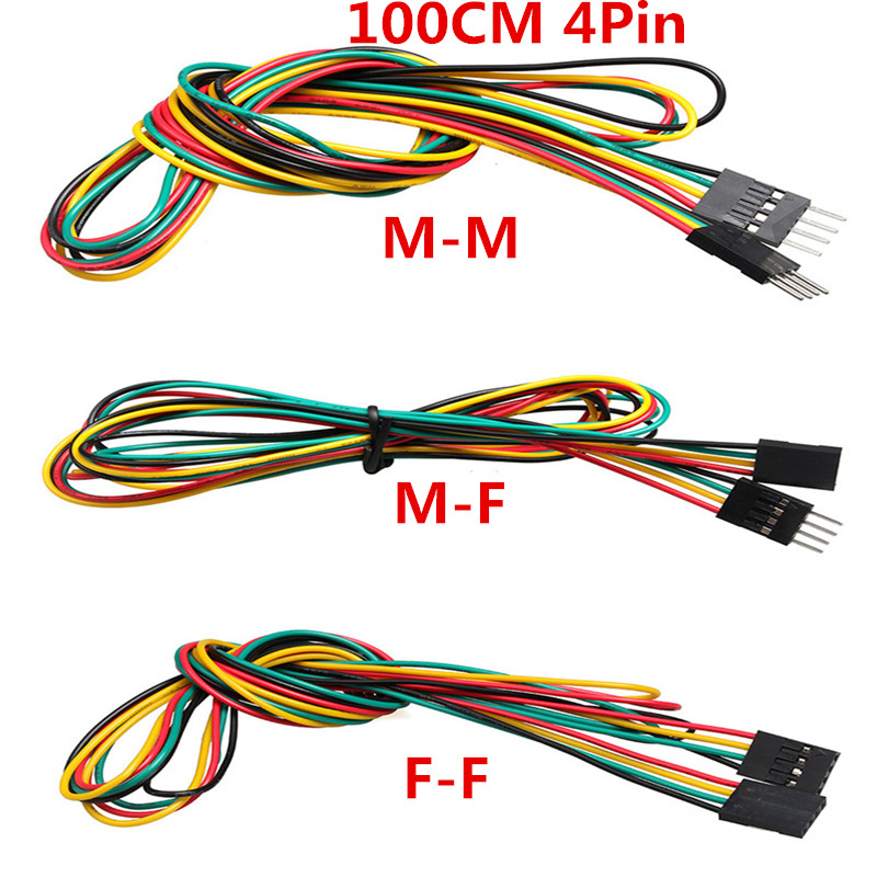 Breadboard Jumper Wire - 10 stks/partij 4pin 100 cm M-M/M-F/F-F