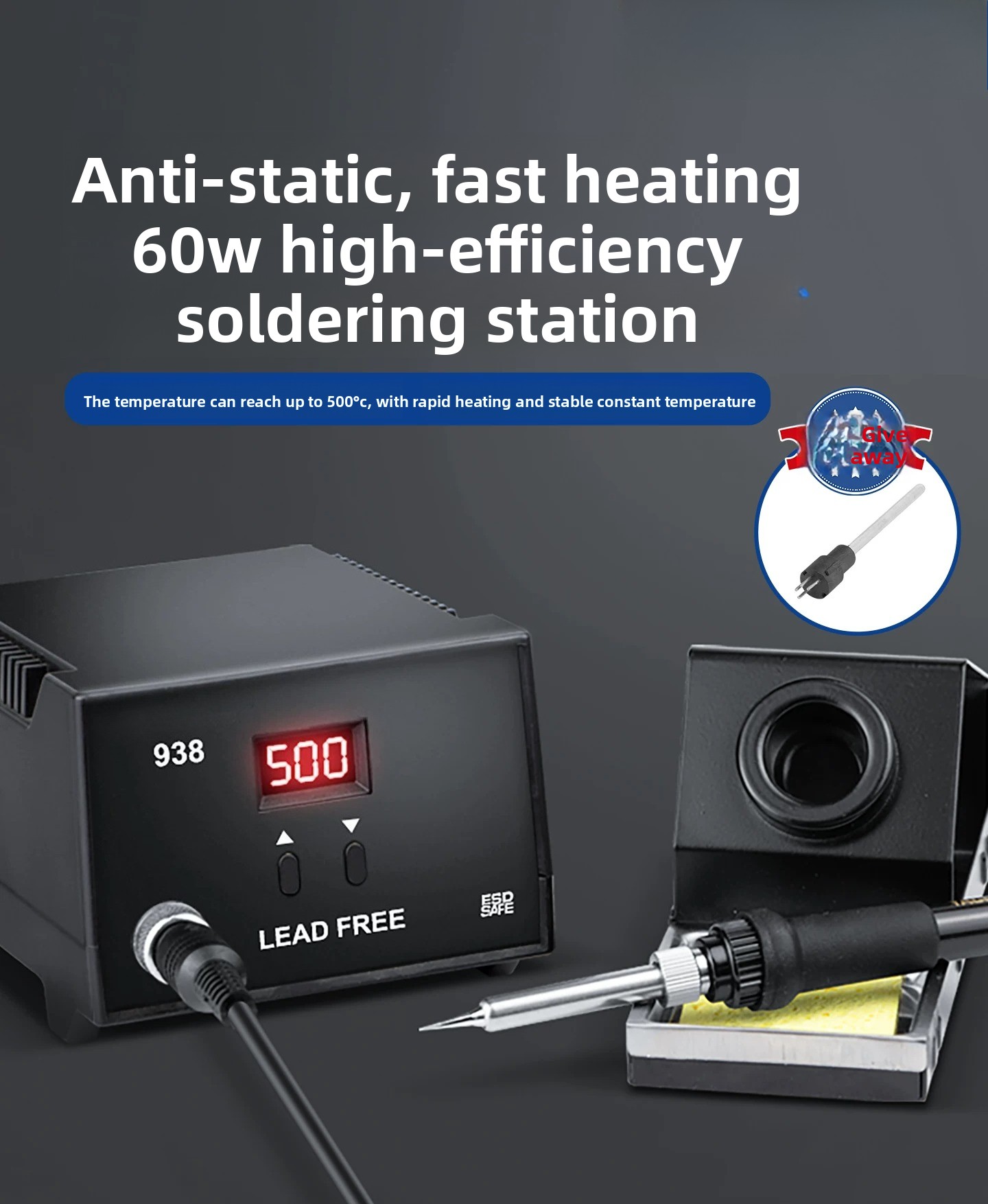 Diy Electronics Workstation - 936B 60W soldeerstation met regelbare temperatuur