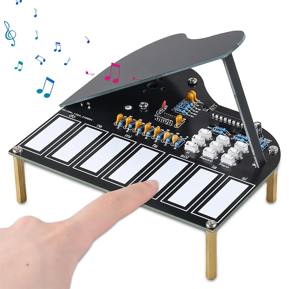 Diy Guitar Electronics Kit - DIY-soldeeroefenset 7-toetsen Mini-piano Viool Gitaar Soldeerproject