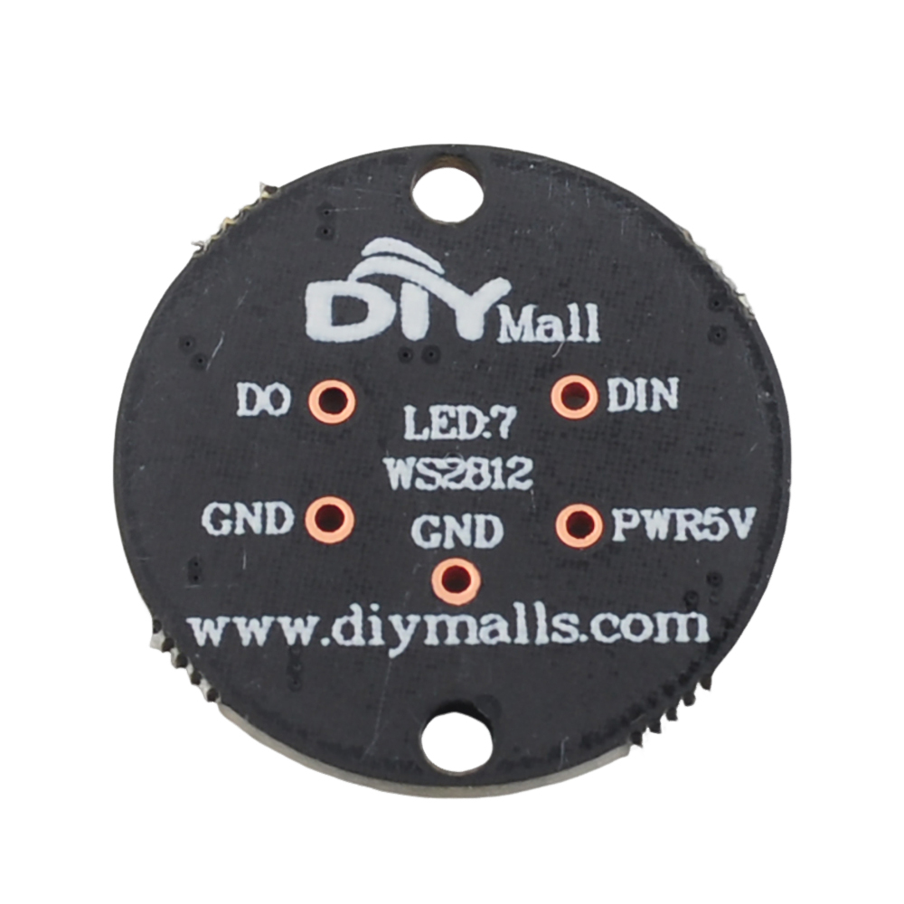 Diy Electronics Address - 7-Pixel WS2812 5050 RGB LED-ring Programmeerbare