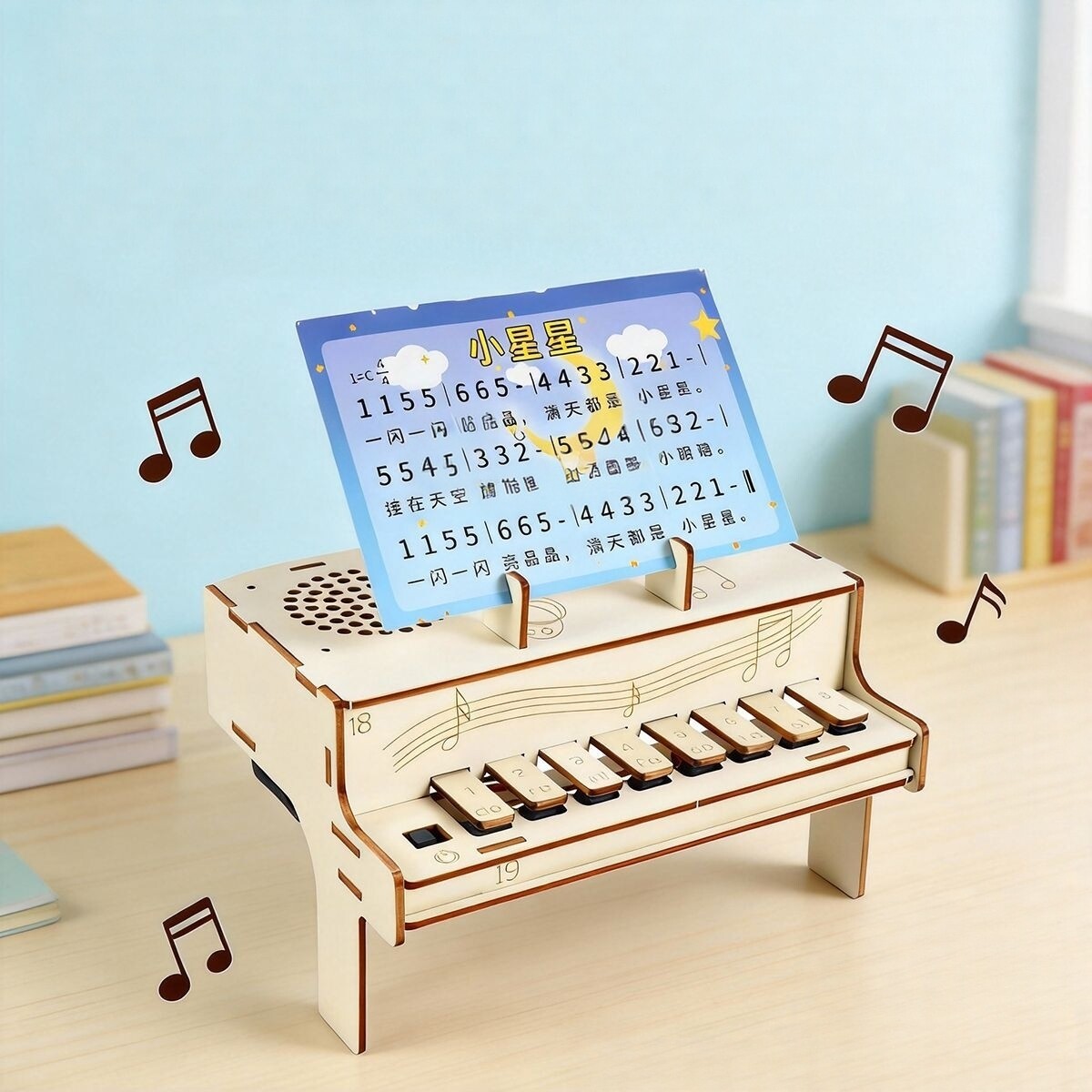 Diy Electronics Projects For Adults - DIY houten elektronische pianomodel STEM-montagekit Natuurkunde