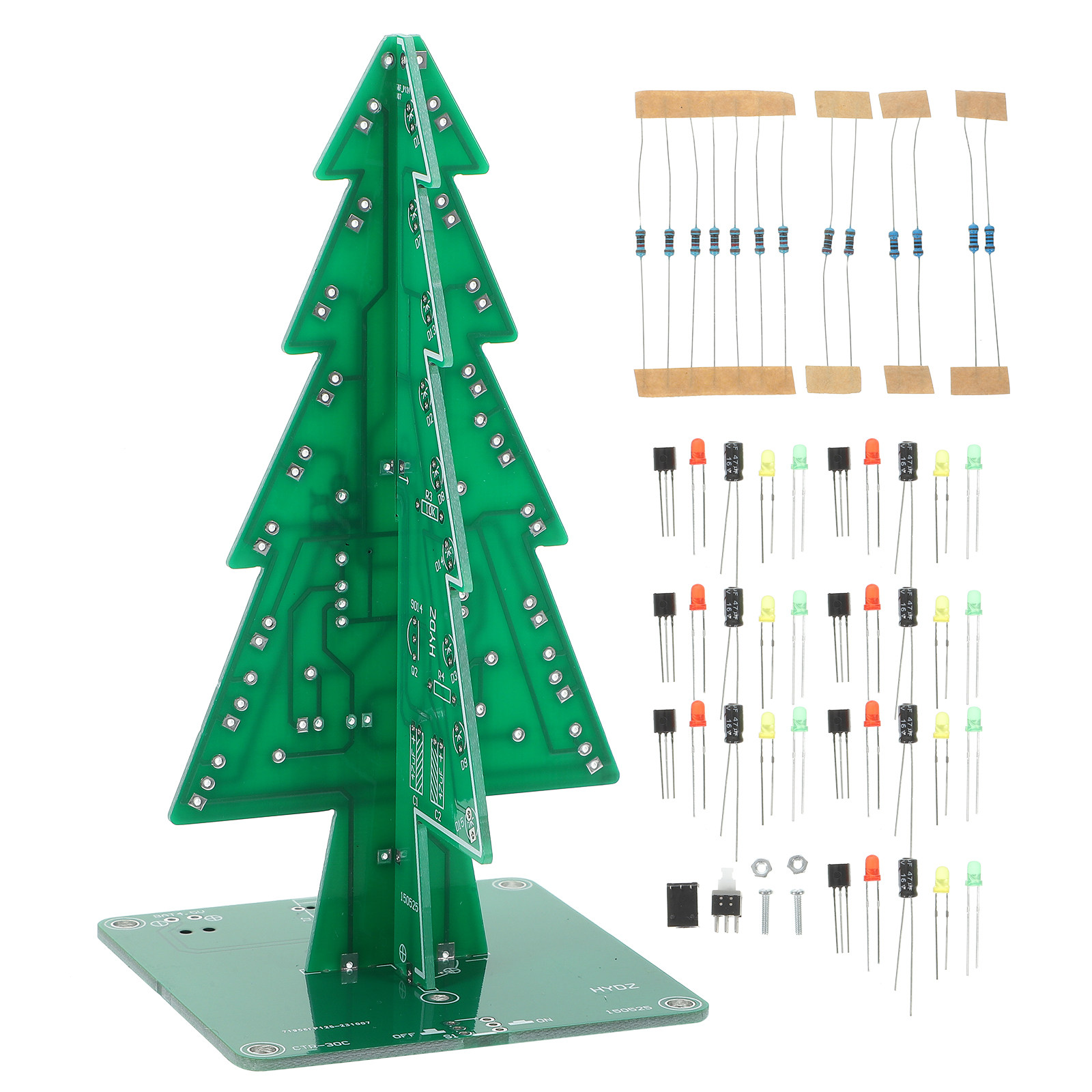 Diy Electronics Projects For Adults - LED Kerstboom Kit 3D Knipperend DIY