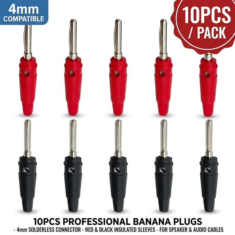 Diy Electronics Audio - 10 stuks 4mm bananenstekkers connector mannelijke