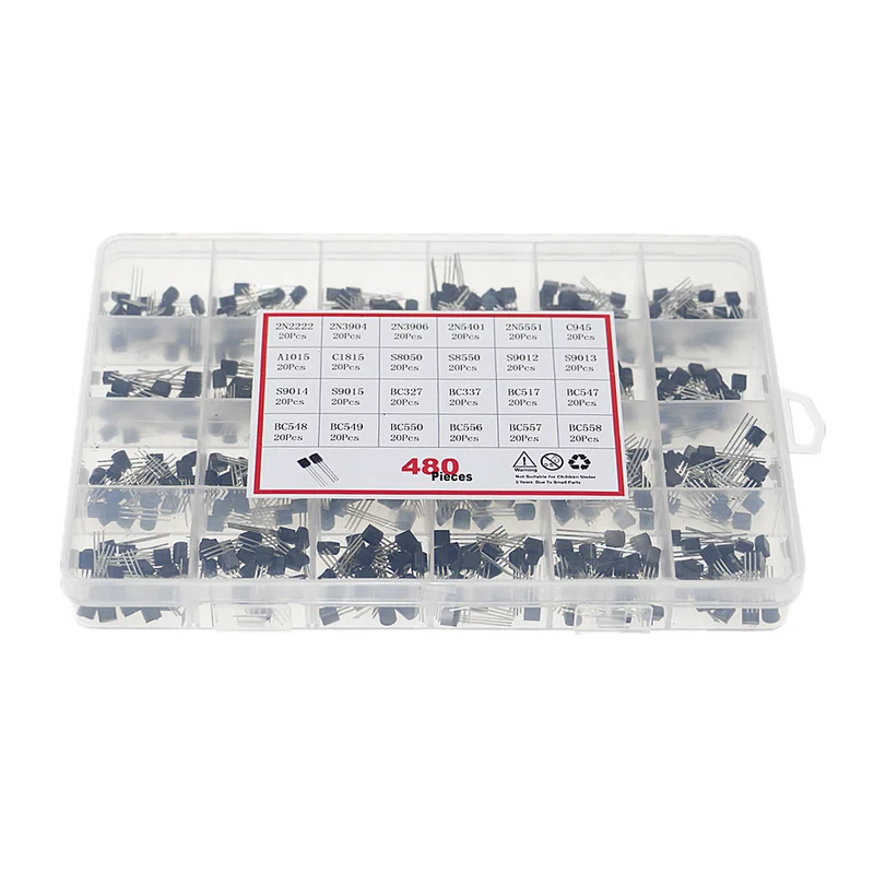 480 Stuks 24 Types NPN PNP Tra - Mosfet Transistor Set recensie en prijs
