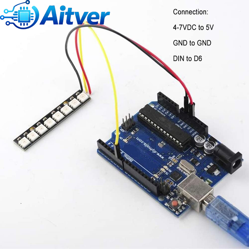 WS2812B 8Bit RGB LED-module 5V - Diy Electronics Address recensie en prijs
