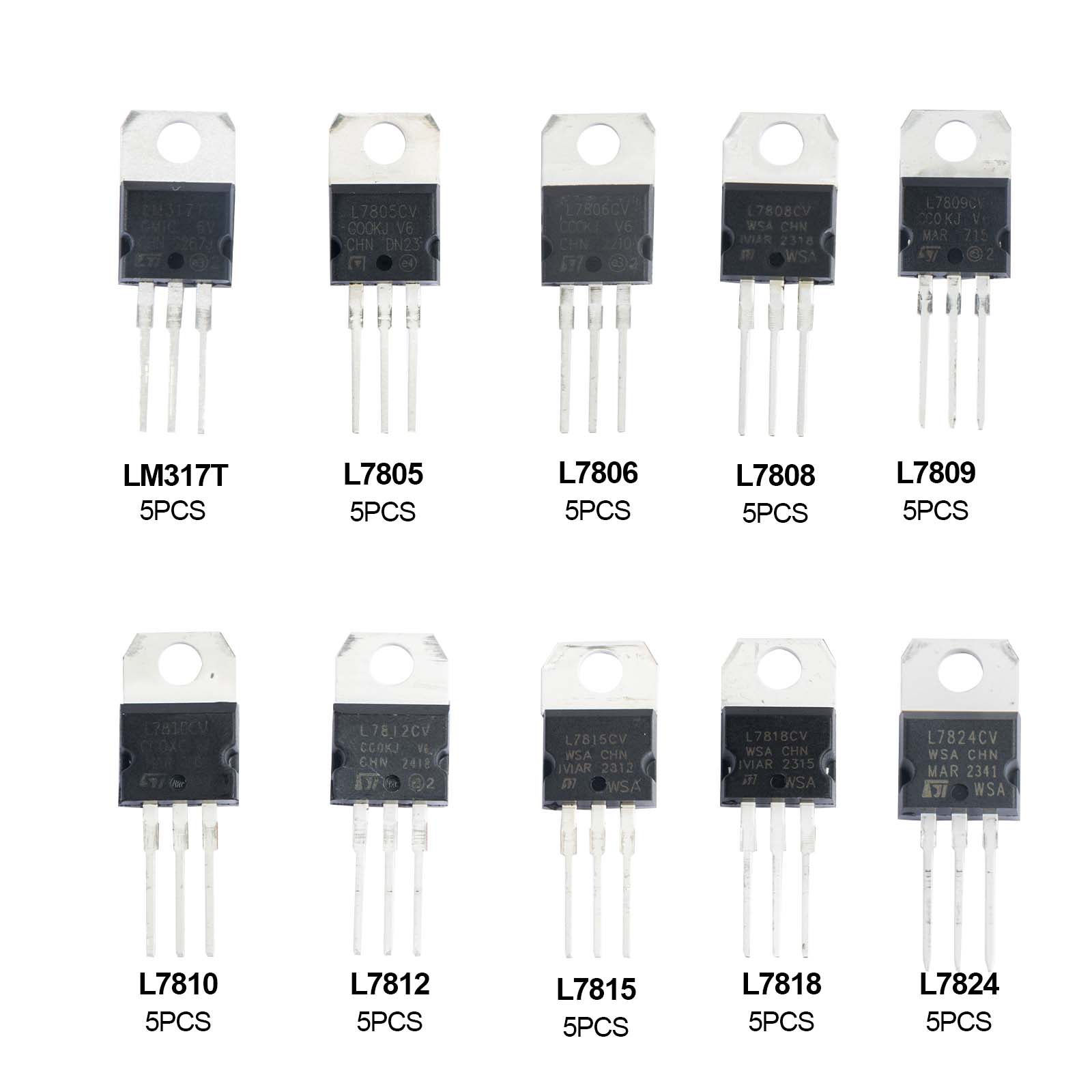 50 Stuks Spanningsregelaar Kit - Mosfet Transistor Set recensie en prijs