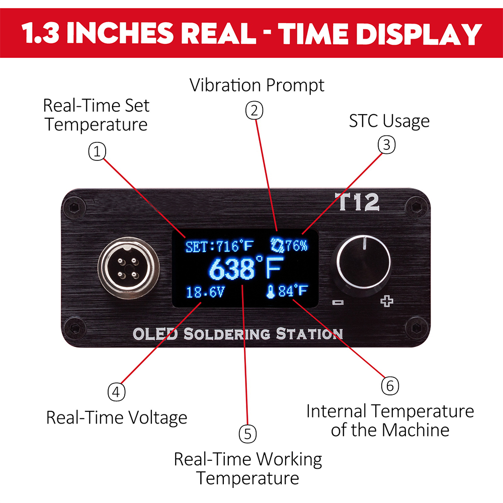 OLED T12 Soldeerbout Station V - Useful Diy Electronics recensie en prijs
