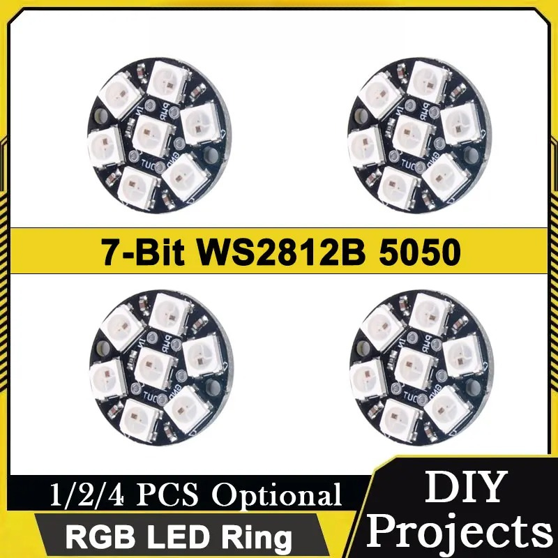 7-Pixel WS2812 5050 RGB LED-ri - Diy Electronics Address recensie en prijs