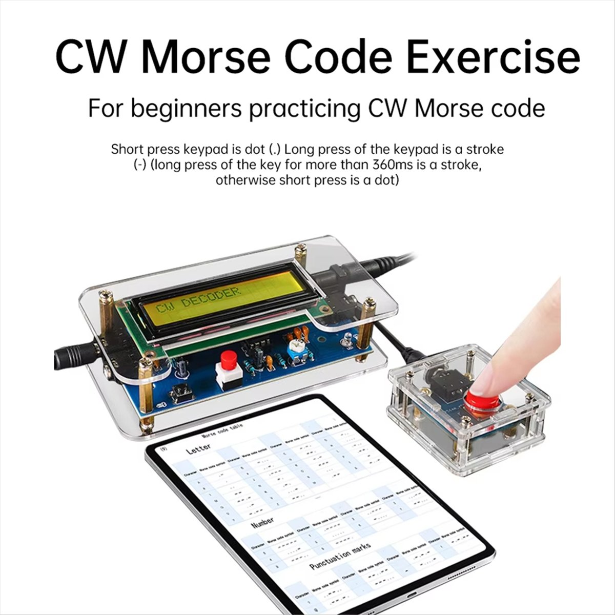 HDL DC9V CW Morse Code Decoder - Diy Electronics Audio recensie en prijs