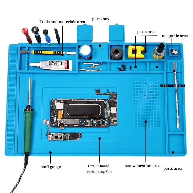 Antistatische siliconen soldee - Diy Electronics Workstation recensie en prijs